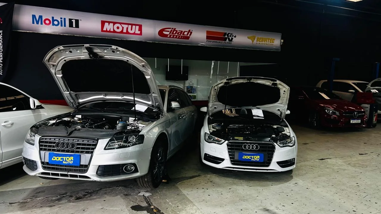 Veículos Audi em manutenção